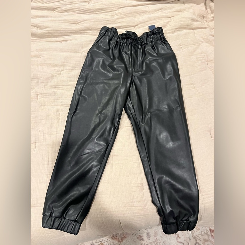 Abercrombie and Fitch Vegan Leather Joggers